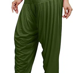 afra Cotton Blend Solid Patiala image 2