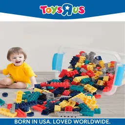 toys r us universe of imagination InventBuild: DIY Plastic Building Block for Kids - 125+ Pieces with Storage Box-picture-20