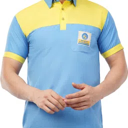 valenor Men Solid Polo Neck Linen Blend Light Blue T-Shirt-picture-12