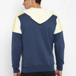 alan jones Men Full Sleeve Color Block Hooded Sweatshirt image 2