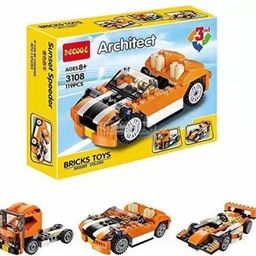 sr toys 119 Pcs Architect Series 3 in 1 Racing Car and Truck Lego Building Blocks-picture-11