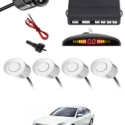 zplus Car Parking Sensors - Set of 4 with Reverse Parking Camera (White)-263 Safety of Passengers/Car One Alarm Kit-2370 Parking Sensor-picture-16