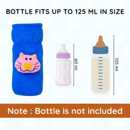 mw prints Soft Plush Baby Feeding Bottle Cover (60-125 ml) with Cartoon Strap, Waterproof image 4