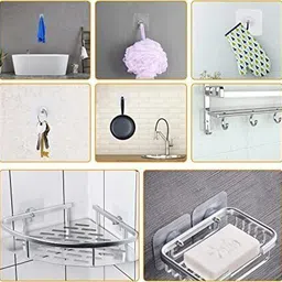 spivora Nail Free Wall Hook Screw Adhesive Non-Trace No Drilling Bathroom Hook 20 image 5