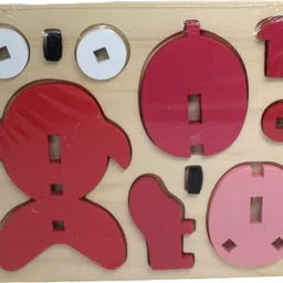 neoinsta shopping 10pc wooden 3D wooden puzzle for kids image 2