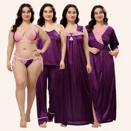 thumka Pack of 6 Women Nighty Set image 1