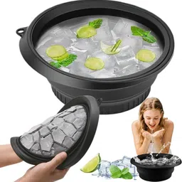 zwerlin Silicone Massage Bowl Face Ice Bowl Silicone Collapsible Basin Ice Tray Foldable Ice Bath Bowl-picture-10