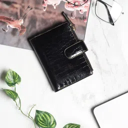 tnw lifestyle Women Casual Black Artificial Leather Wrist Wallet image 1