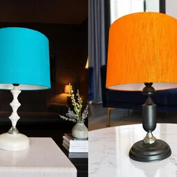 autowhrib Classy Table Lamp 46 cm, Textured Shade Hand Crafted Lamp Table Lamp-picture-35
