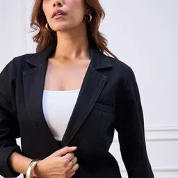 stylestone Women Solid Single Breasted Casual Blazer image 5