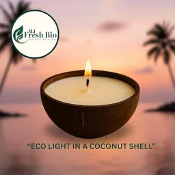 fresh bio Natural Coconut Shell Soy Wax Candle(Matt Bowl) | Round Shape-Spice, 6WX7H Candle-picture-21