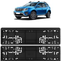 brothertwo Car Number Plate Frame Front & Rear License Plate Holder for Renault Duster 2019 Car Number Plate image 1
