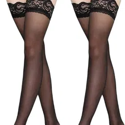neska moda Women, Girls Lace Top Stockings image 1