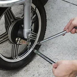 epitech mart Tyre Lever 2Pc 18inch Chrome finish for Truck, Car, Bike Tube Tyre Puncture Tubed Tyre Puncture Repair Kit image 3