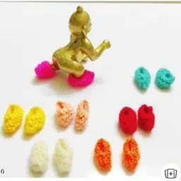 kanha Soft Woolen Socks for Laddu Gopal | Winter Warm Accessories | Size 0 to 6 Dress image 2