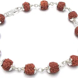 apnisanskriti Rudraksha 958 Silver Bracelet image 2