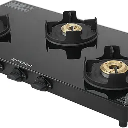 faber Onyx AI 3BB BK Cooktop, Easy Maintenance, Anti-Skid Feet, Good Grip Glass Automatic Gas Stove image 5