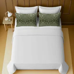 mayfair homes london White 100% Cotton Super King Bedsheet with 2 Pillow Covers image 1