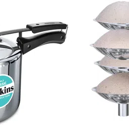 hawkins Tri-Ply Stainless Steel Classic Cooker With Idli Stand Combo 5 L Induction Bottom Pressure Cooker-picture-13