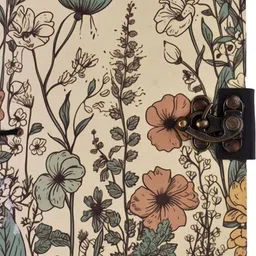 nizam handiicraft Only Flower Printed Diary Notebook With Lock Clasp For Gift/Office A5 Diary 200 200 Pages image 4