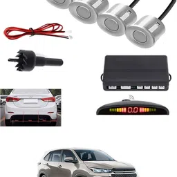 autofetch Universal 4 Silver Reverse Parking Sensor-AF25A676 Universal 4 Silver Reverse Parking Sensor-AF25A676 Parking Sensor image 1