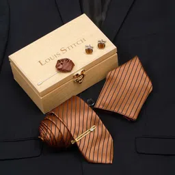 LOUIS STITCH Silk Cufflink & Tie Pin Set-picture-17