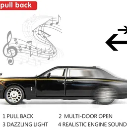 venimall 1/32 Rolls-Royce Phantom Model Car,Zinc Alloy Pull Back Toy car image 2