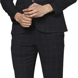 park avenue Men 2PC NOTCH BASIC- NEO Checkered Suit image 5