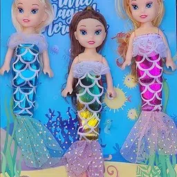 littleminds Mermaid Doll Toys for Kids (Pack of 3 Pcs)-picture-13
