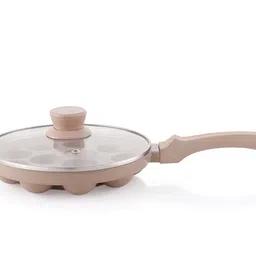 anjali Biscoff Induction Base Appapatra with glass lid (12 CUP) NA Pan 8.5 cm diameter with Lid 0.1 L capacity image 2