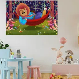 Lion In Hammock Self Adhesive Wall Poster for Home Decor(Vinyl, 24 x 36 Inch) by WENS-image-5