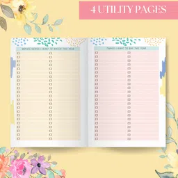 lauret blanc Hardbound 12 Months Undated Planner - 12 Monthly Spreads, 52 Weekly Spreads A5 Planner Planner 150 Pages image 5