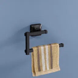 Stainless Steel 304 Grade Squaro Napkin Ring/Towel Hanger/Bathroom Accessories Black Towel Holder-image-83