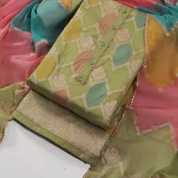 tavas Unstitched Art Silk Salwar Suit Material Self Design-picture-21