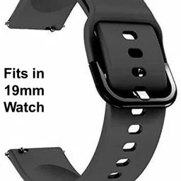 MOBISINGH MSH19BE0031BK+GY 19MM Smart Watch Belt for NOISE COLORFIT PRO 2 / BOAT STORM Smart Watch Strap image 5