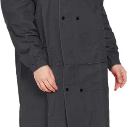wet off hood Solid Women Raincoat-picture-17