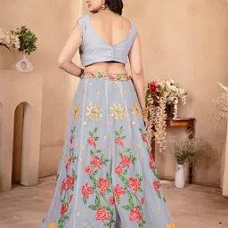 adoltextile Embroidered Semi Stitched Lehenga Choli image 5