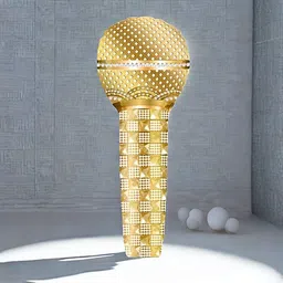 Solid Golden Microphone Foil Balloon | Music Theme Party Balloon | Birthday Balloon-image-31