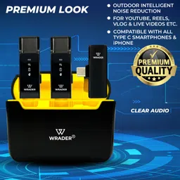 moozmob Dual Wireless Mic with Noise Reduction for Video Recording Teaching Reels Vlogs Microphone image 3