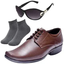 vitoria Comfortable l Men Black Lace Formal Shoes with Dark Gray & Women Gaga Black image 1