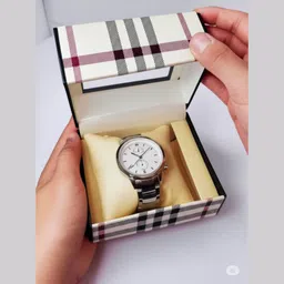 wektu Luxury Watch & Jewelry Storage Box/Multipurpose Use/WhiteAndChek/18 Watch Box image 5