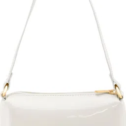 fastrack White Women Sling Bag Patent Finish image 1