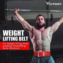 victory Genuine Leather Weight Lifting Belt 4" inch Durable Comfortable Lower Weight Lifting Belt image 2