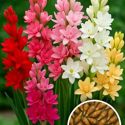 seedsilk Rajnigandha Fragnansive Flower Bulbs For All Season Double/Single Seed-picture-17