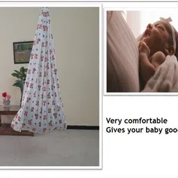 ikaa IKKA TEDIBEAR PRINT BABY CRADLE(THOTIL) PURE COTTON 50 INCH X 60 INCH image 5