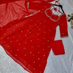 angeloutlets Georgette Stitched Anarkali Gown image 5