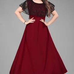 qena Women Maxi Red Full Length Dress-picture-20