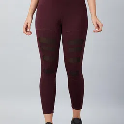 blinkin Solid Women Maroon Tights-picture-31