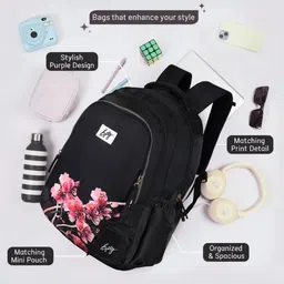 emilly Large 36 L Laptop Backpack Tulip School Bag 36L Black in Color School Bag image 4
