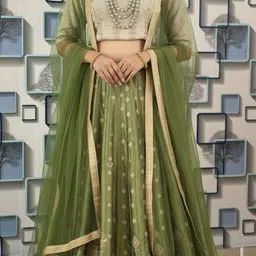 anavi fab fashion Embroidered Stitched Lehenga Choli-picture-35